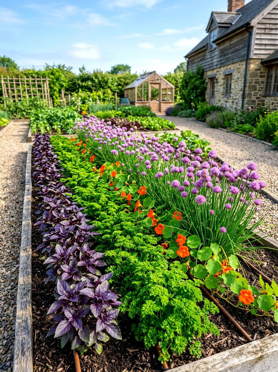 Edible Herb Flower Bed - 30 budget flower bed ideas
