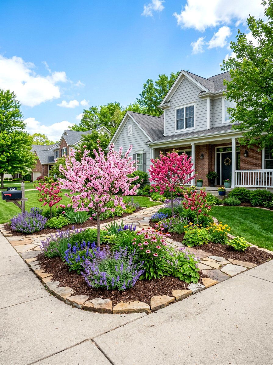 Edible Landscape Front Yard - 30 dwarf fruit tree garden ideas