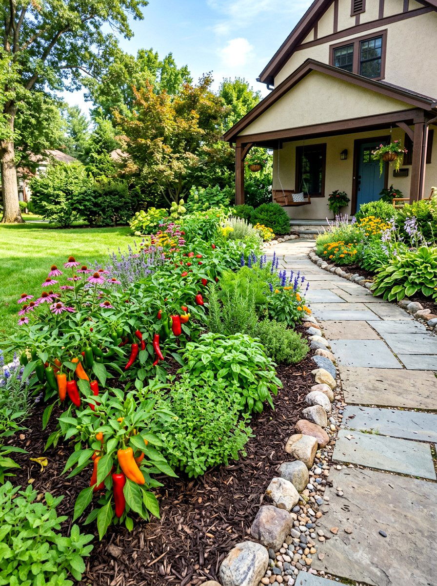 Edible Landscaping Border - 30 salsa garden ideas