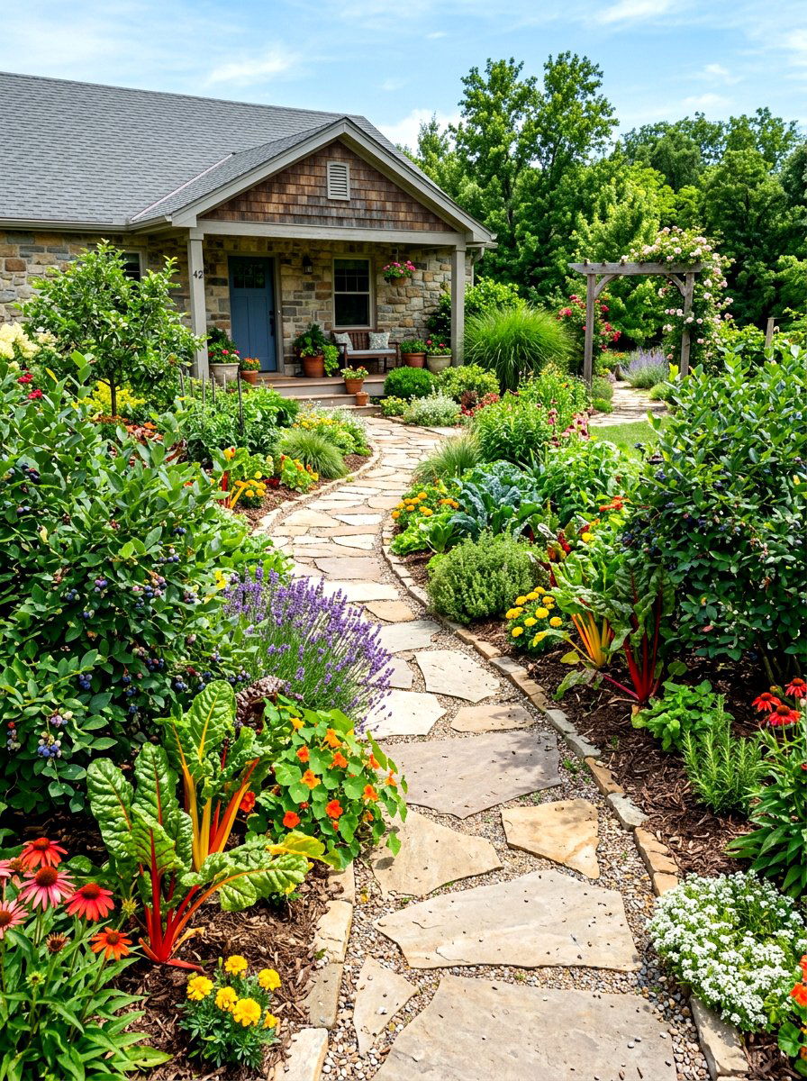 Edible Landscaping Garden - 30 backyard vegetable garden ideas