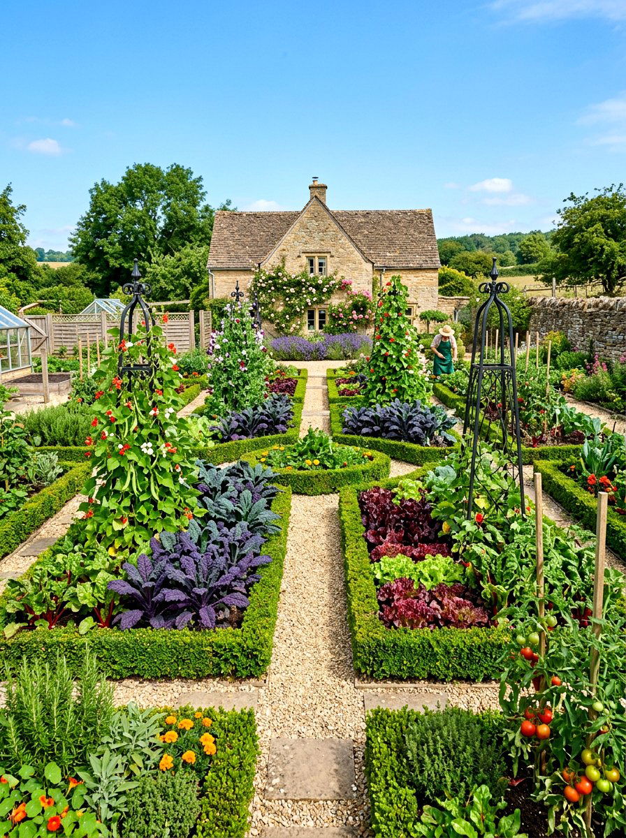 Edible Parterre With Vegetables - 30 parterre garden ideas