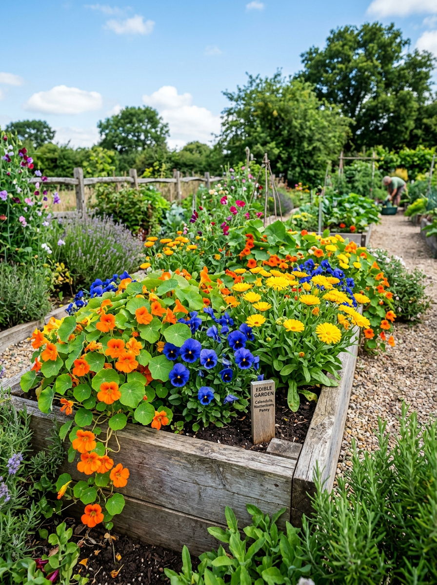 Edible flower garden - 30 urban garden ideas