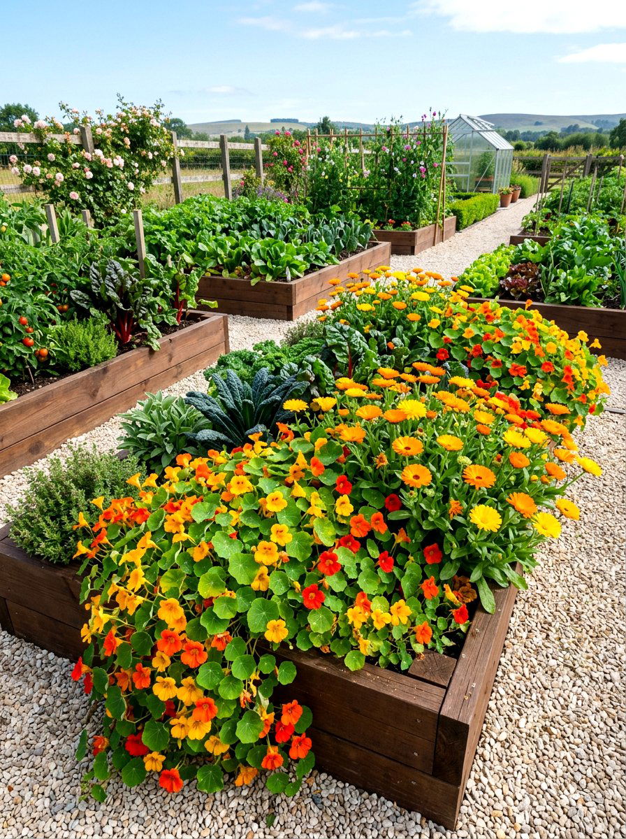 Edible flower garden - 30 cut flower garden ideas