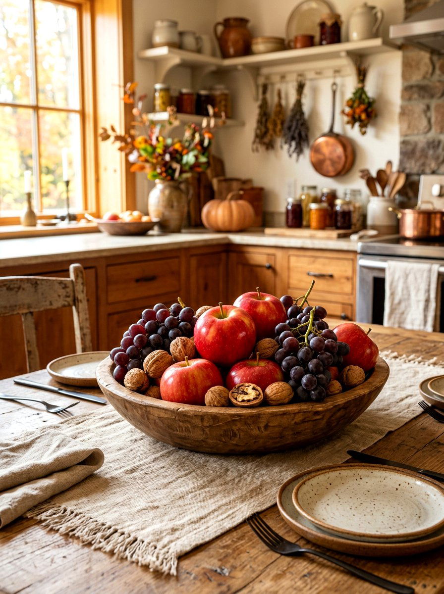 Edible fruit and nut centerpiece - 30 Thanksgiving brunch table ideas
