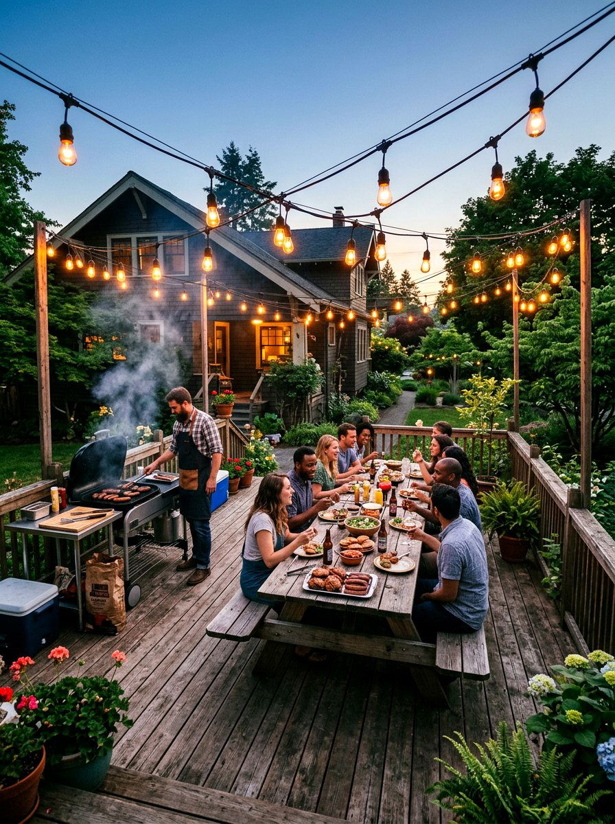 Edison Bulb Strings - 30 no harsh light patio ideas
