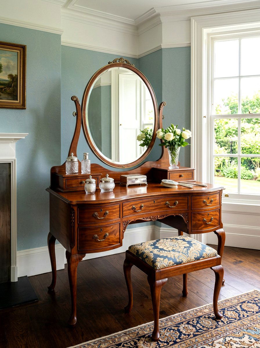 Edwardian Dressing Table - 30 antique bedroom decor ideas