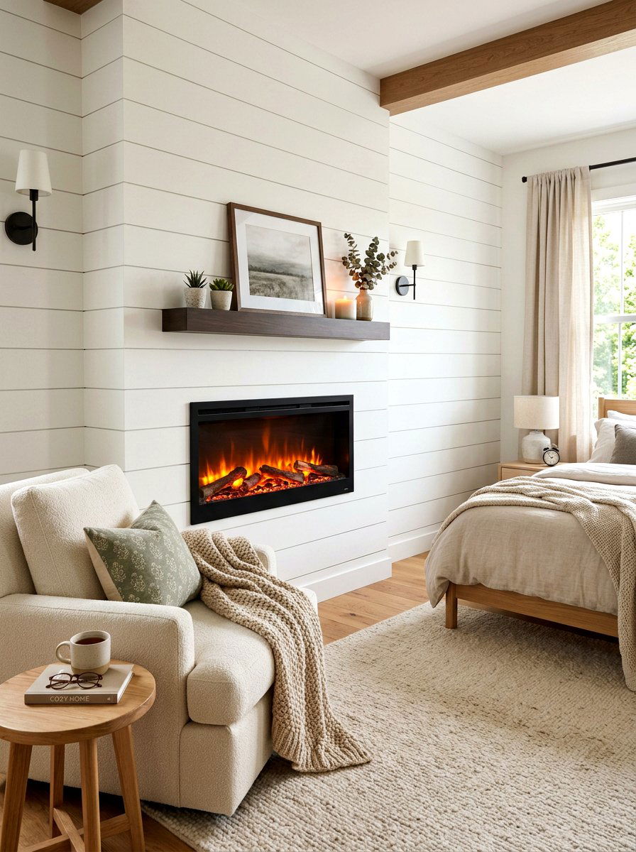 Electric Bedroom Fireplace - 30 romantic hotel bedroom ideas