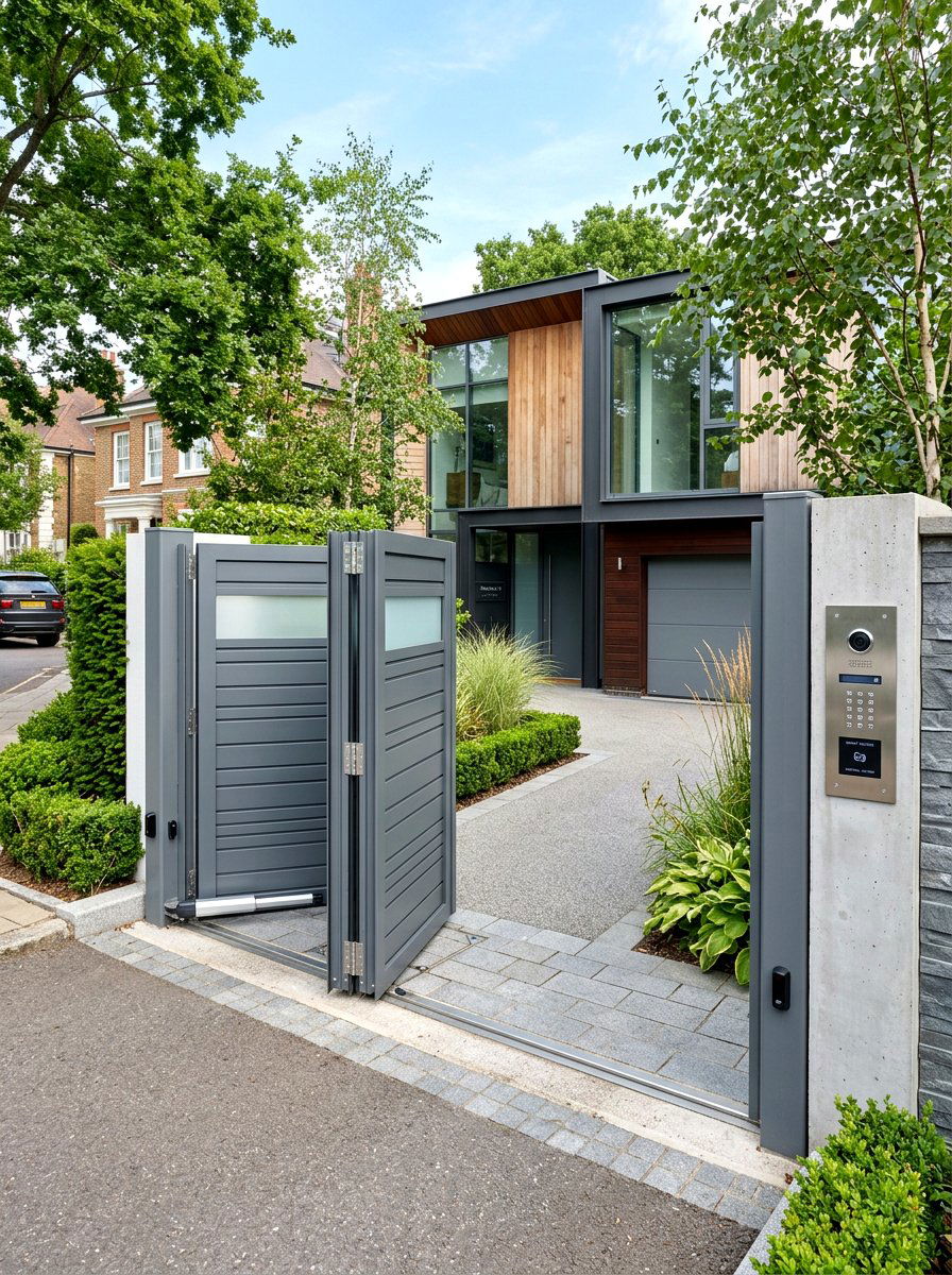 Electric Bi Folding Gate - 30 driveway gate ideas