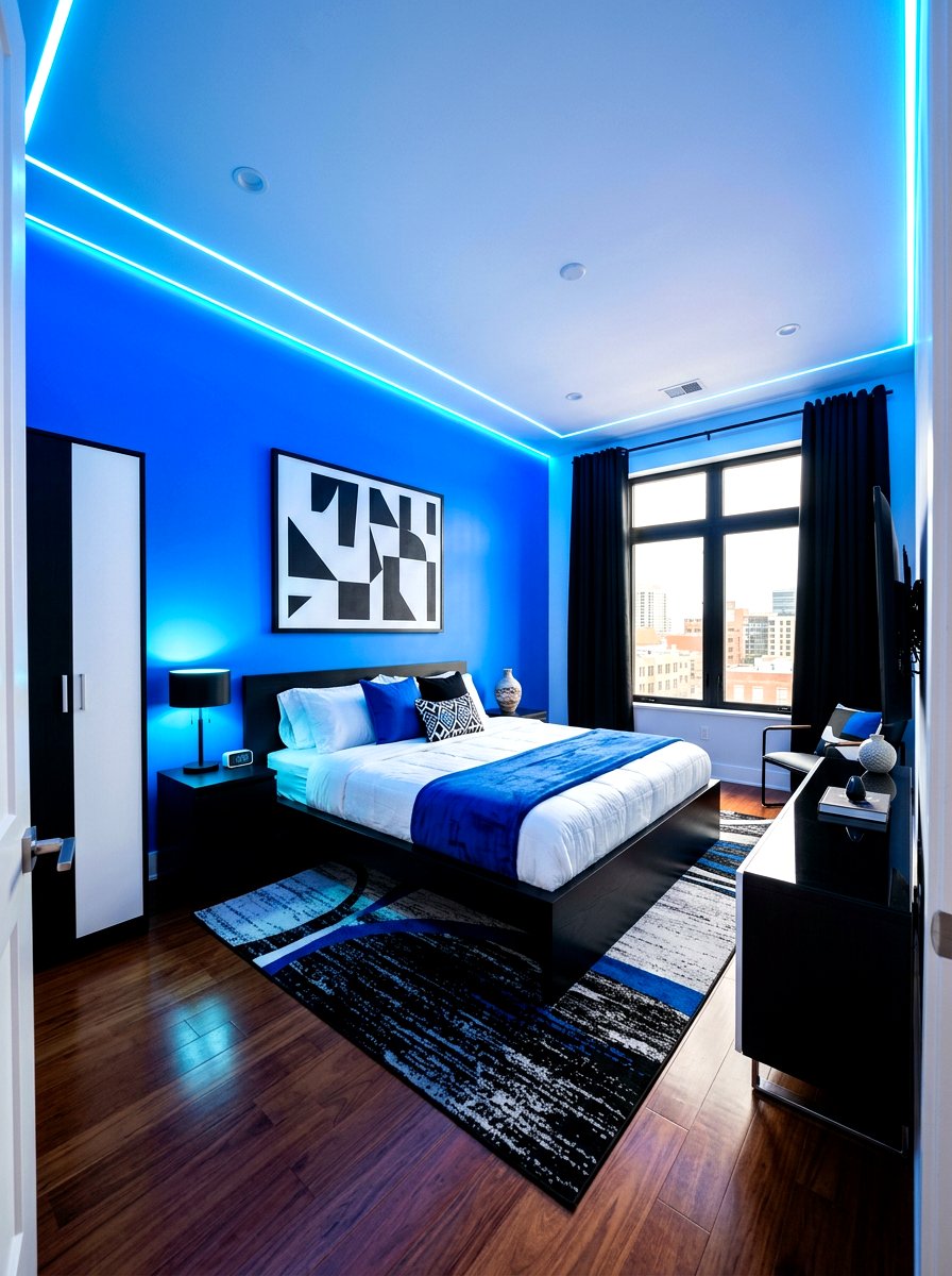 Electric Blue Bedroom - 30 ocean blue bedroom ideas