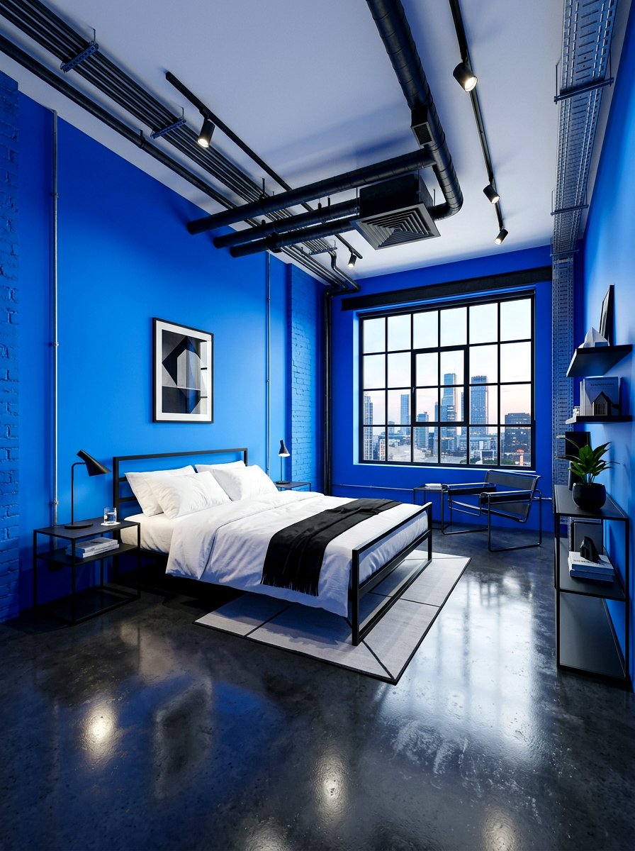 Electric Blue Bedroom - 30 blue bedroom ideas