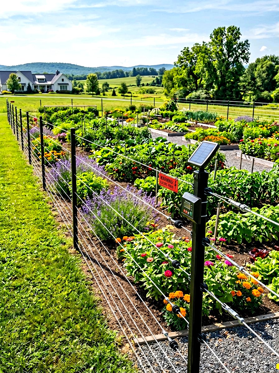 Electric garden fence - 30 vegetable garden fence ideas
