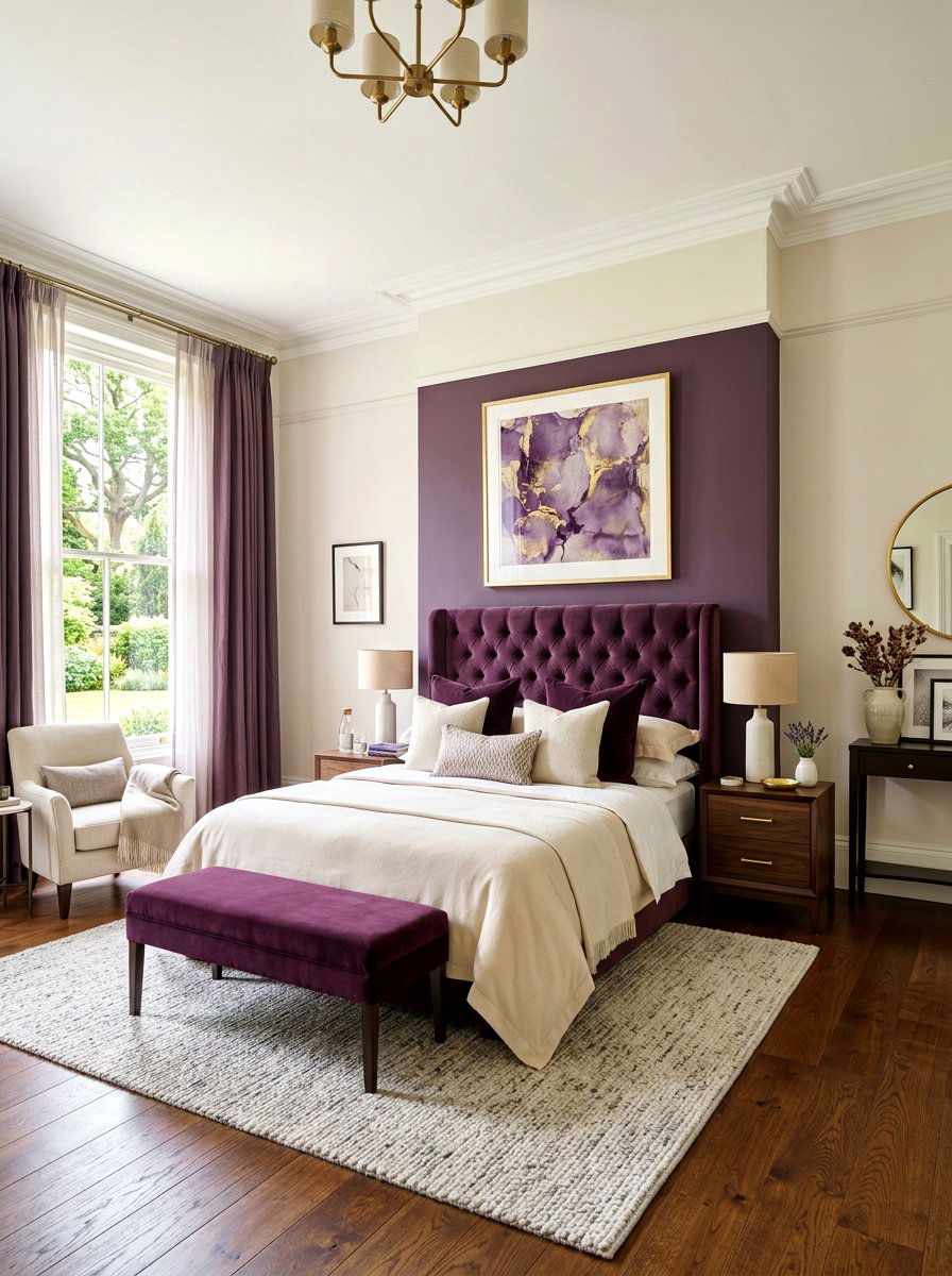 Elegant Aubergine Bedroom - 30 aubergine bedroom ideas