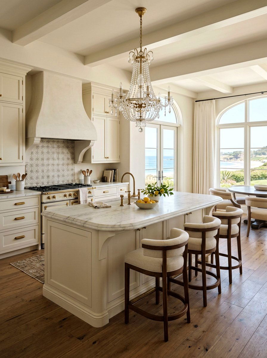 Elegant Coastal Kitchen - 30 coastal grandmother kitchen ideas