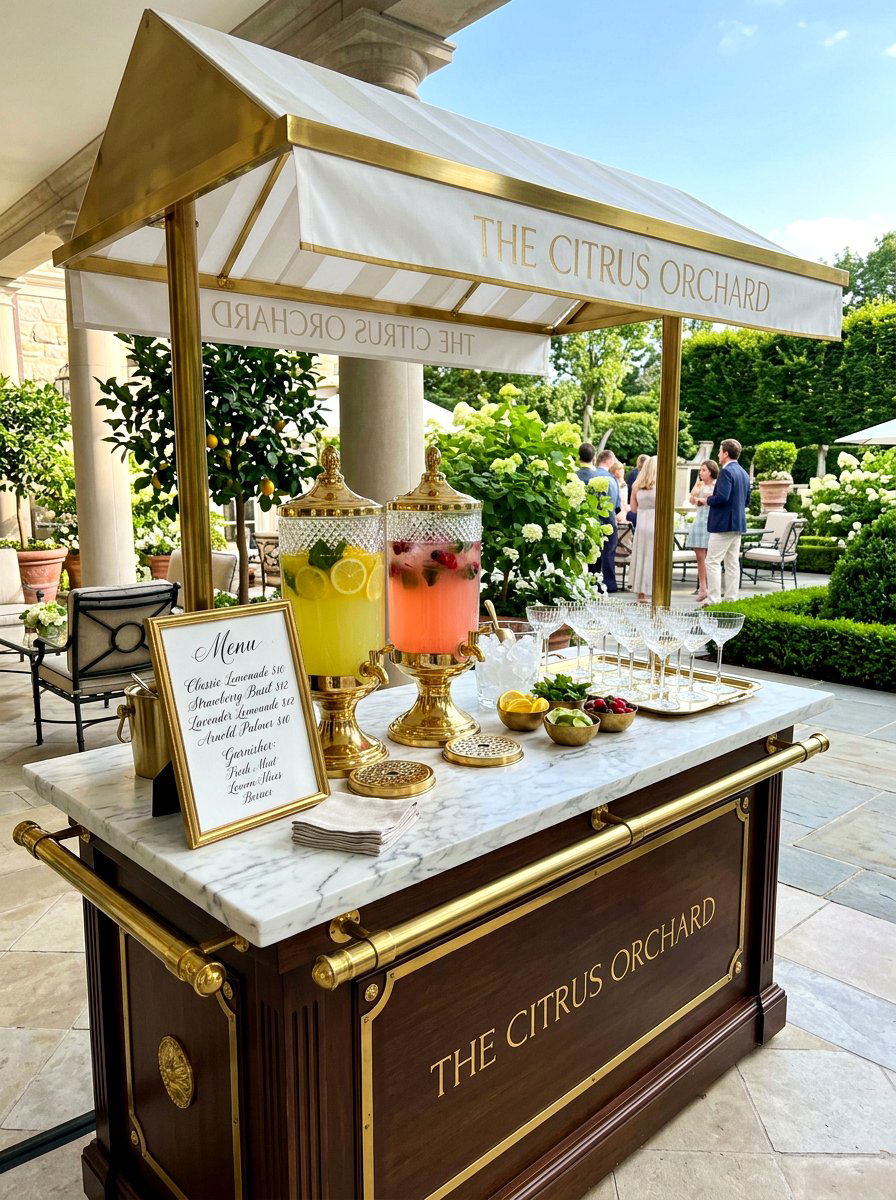 Elegant Lemonade Stand - 30 lemonade stand patio ideas