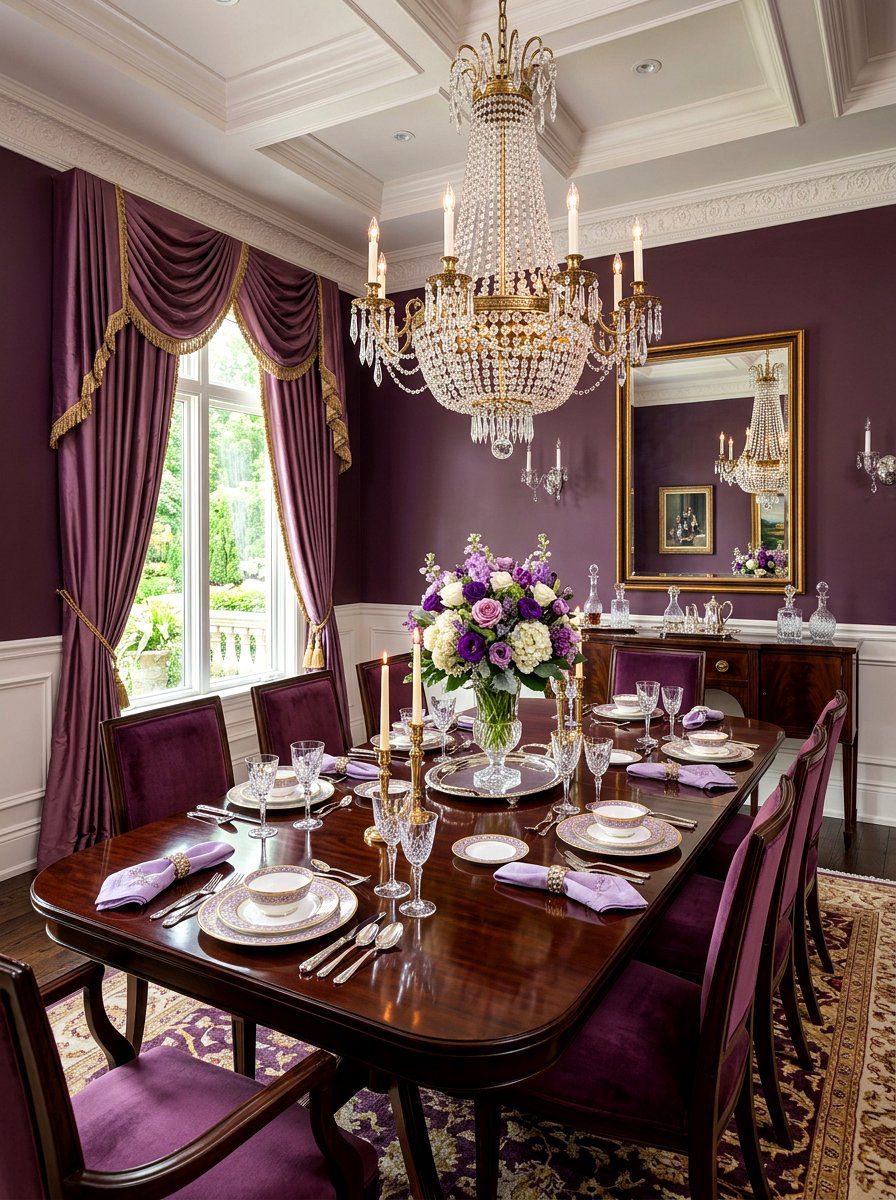 30 Plum Dining Room Ideas for Luxe Walls, Mood, and Style