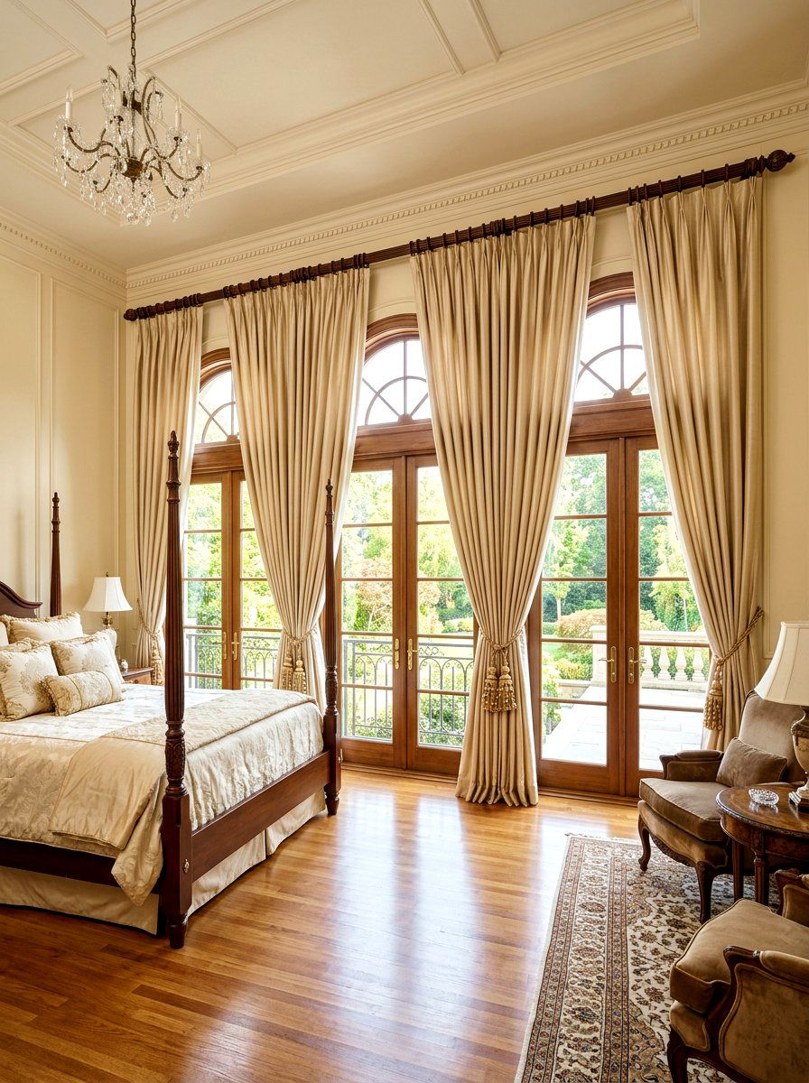 Elegant Silk Curtains - 30 traditional bedroom ideas