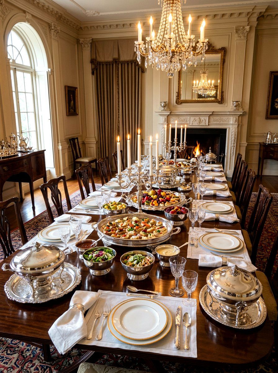 Elegant Silver Platter - 30 glass cabinet decor ideas