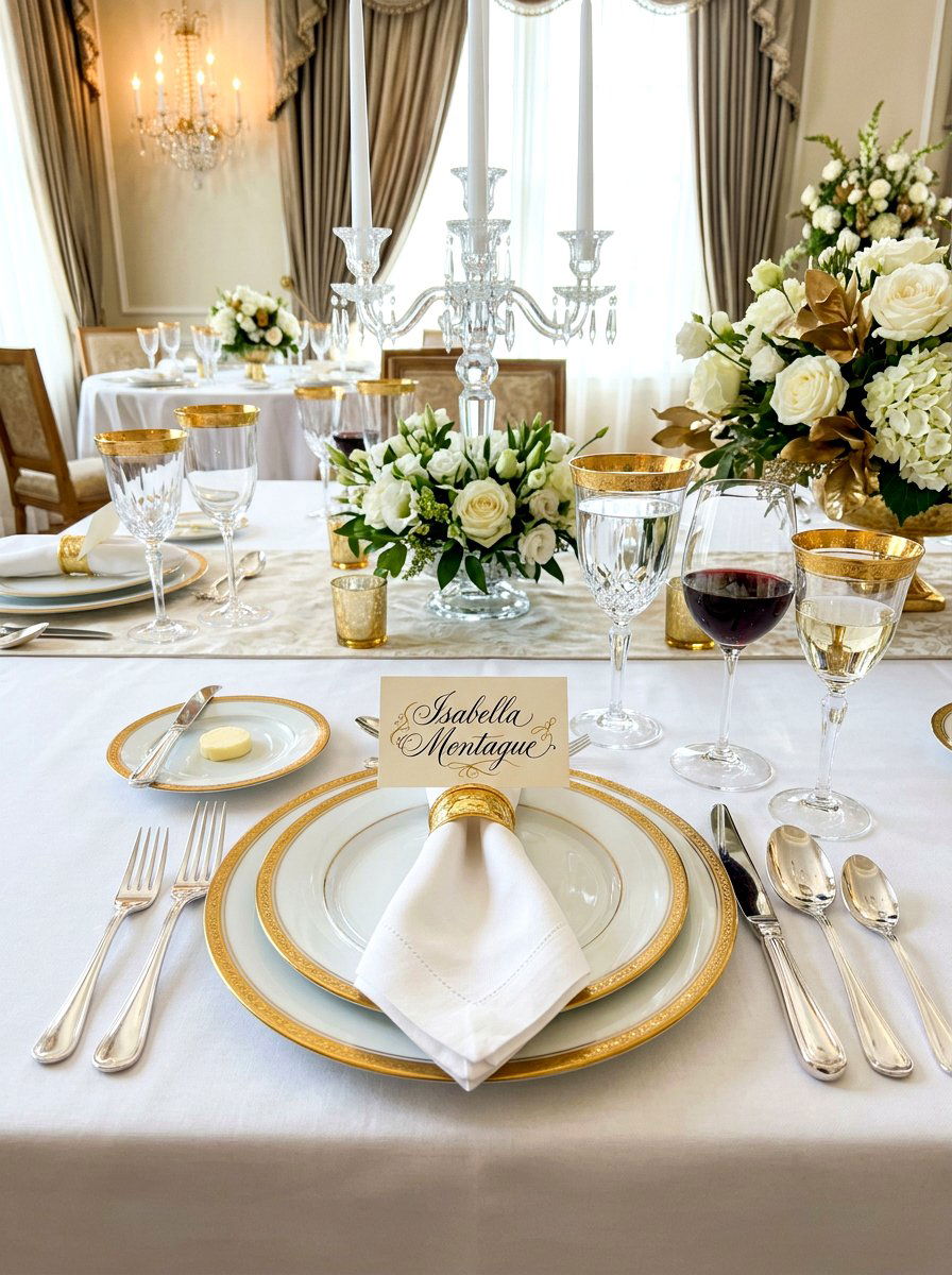 Elegant formal place setting - 30 place setting ideas