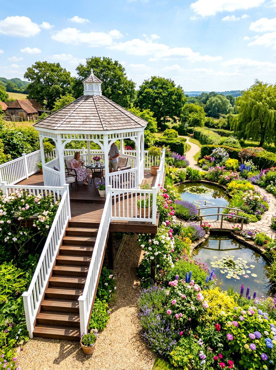 Elevated Deck Tea Gazebo - 30 garden tea gazebo ideas