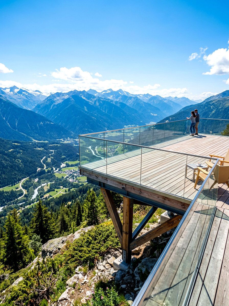 Elevated Mountain View Deck - 30 backyard yoga deck ideas