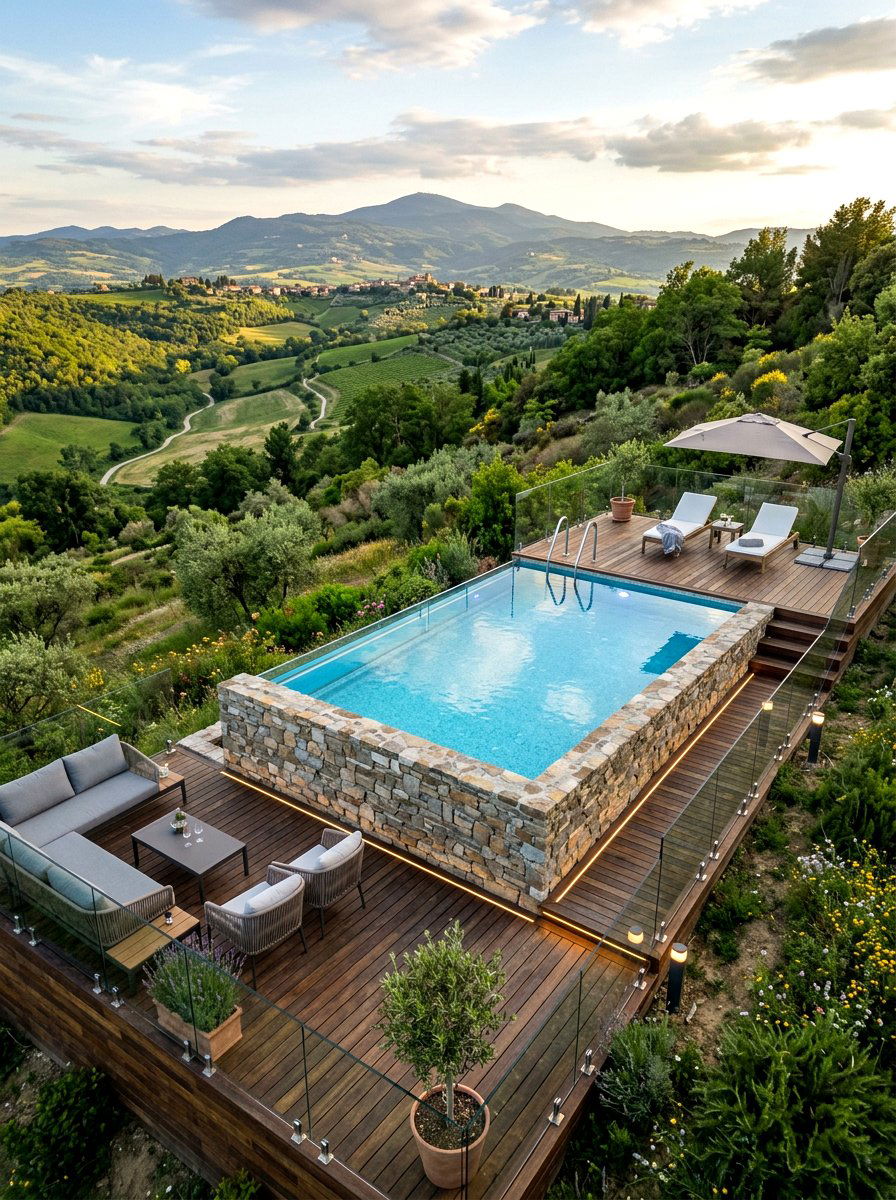 Elevated Rectangular Pool - 30 rectangular pool ideas