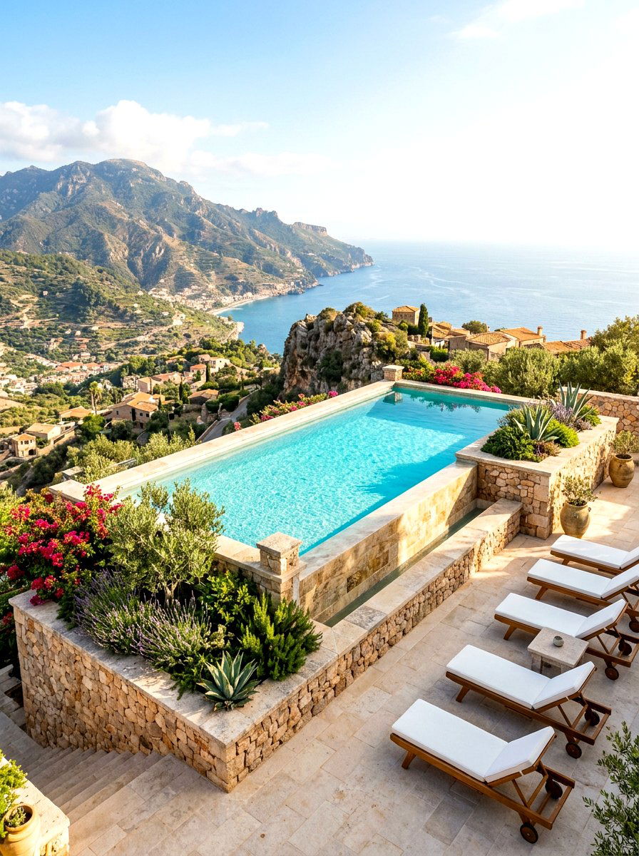 Elevated Stone Pool - 30 inground pool ideas