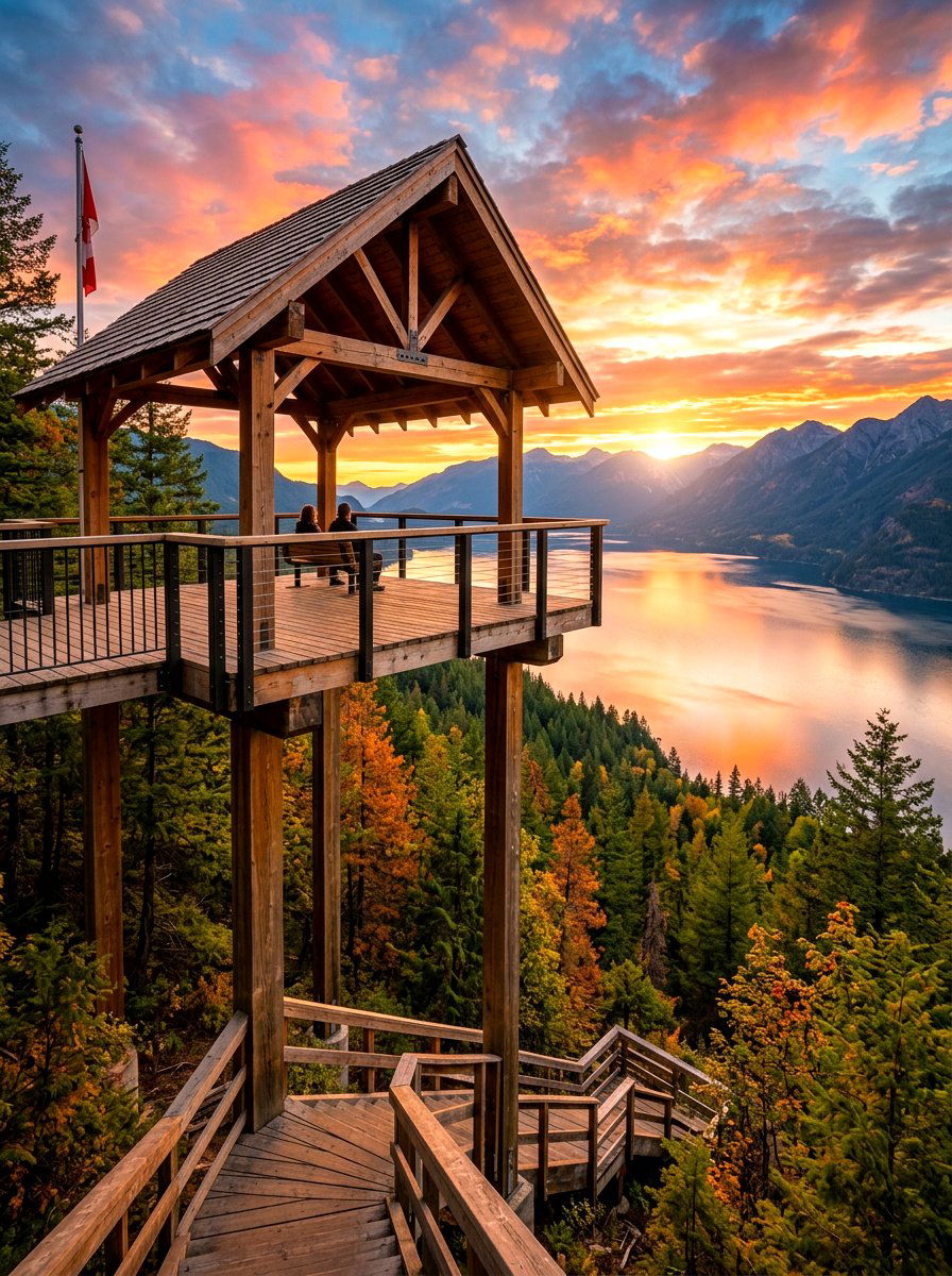 Elevated lookout pavilion - 30 hexagon pavilion ideas