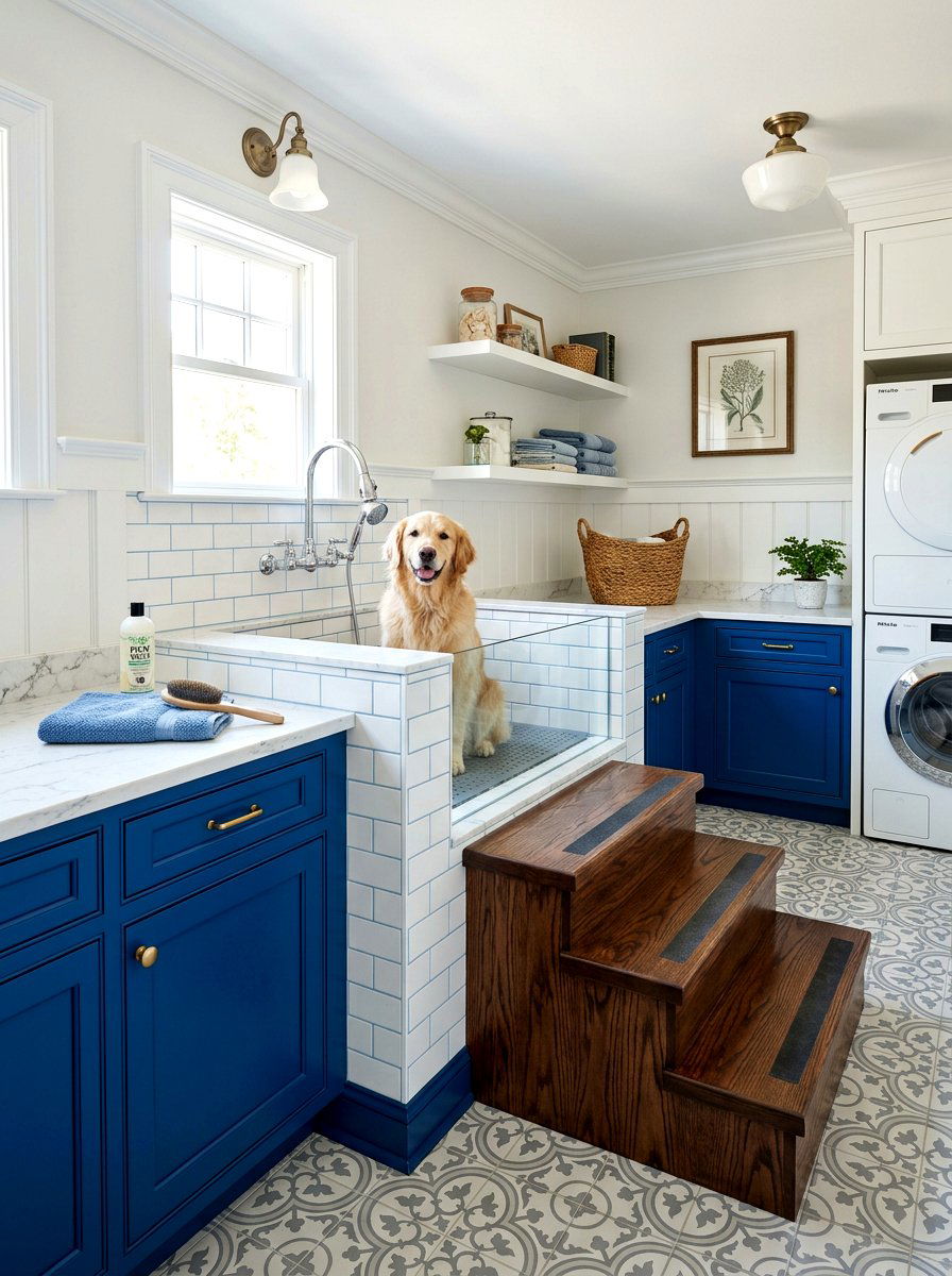 Elevated pet bath - 30 dog washing station ideas