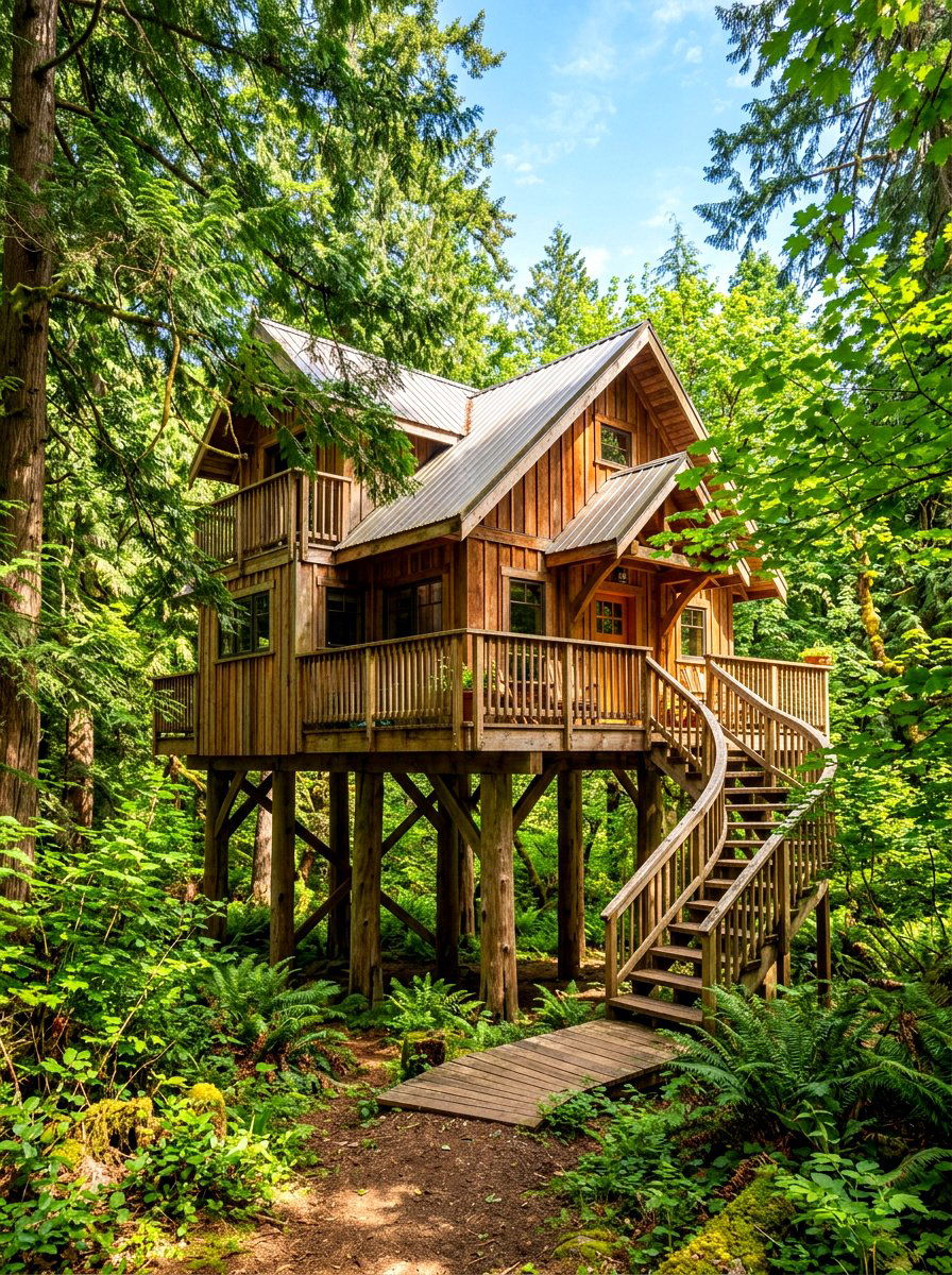 Elevated stilt cabin - 30 cabin exterior ideas