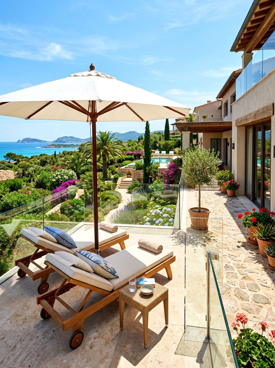 Elevated sun terrace - 30 villa backyard ideas