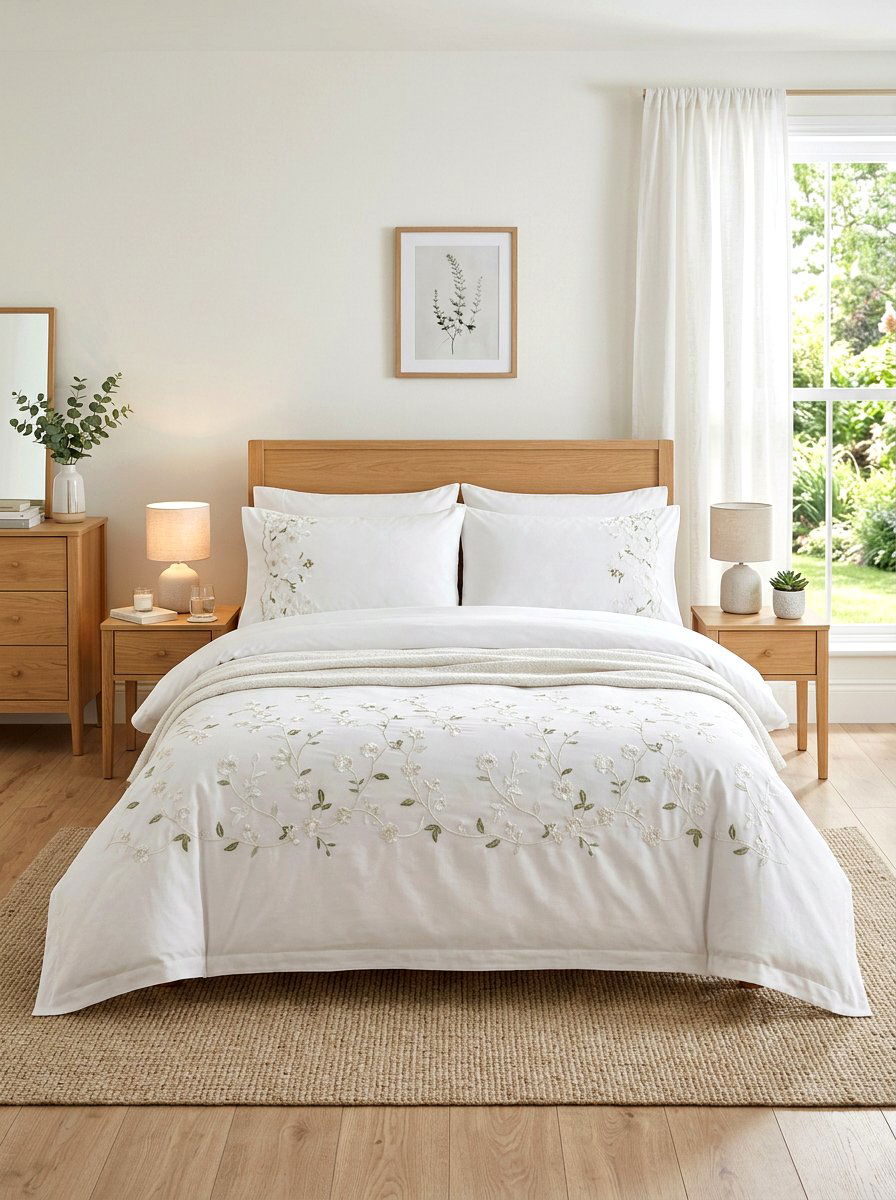 Embroidered Linens - 30 grandmother bedroom ideas