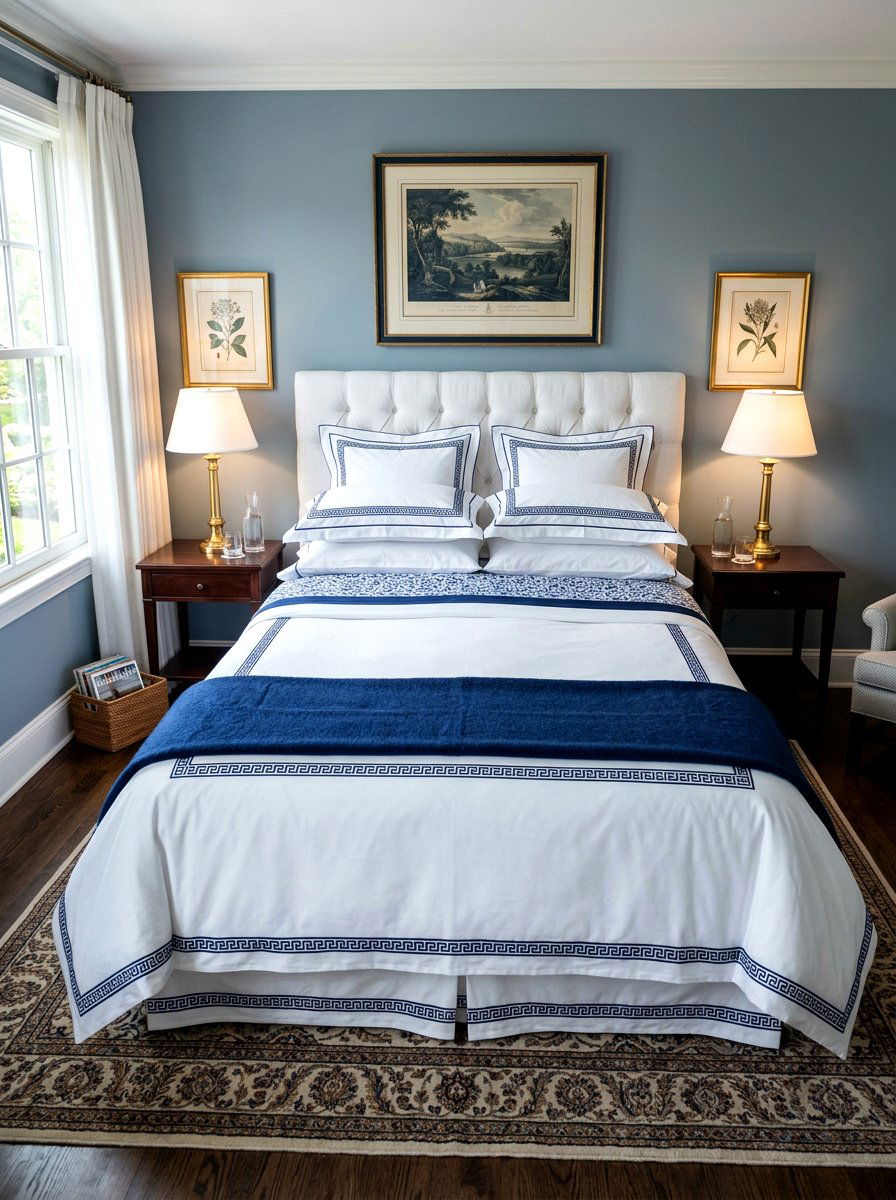 Embroidered border duvet - 30 designer duvet styling ideas