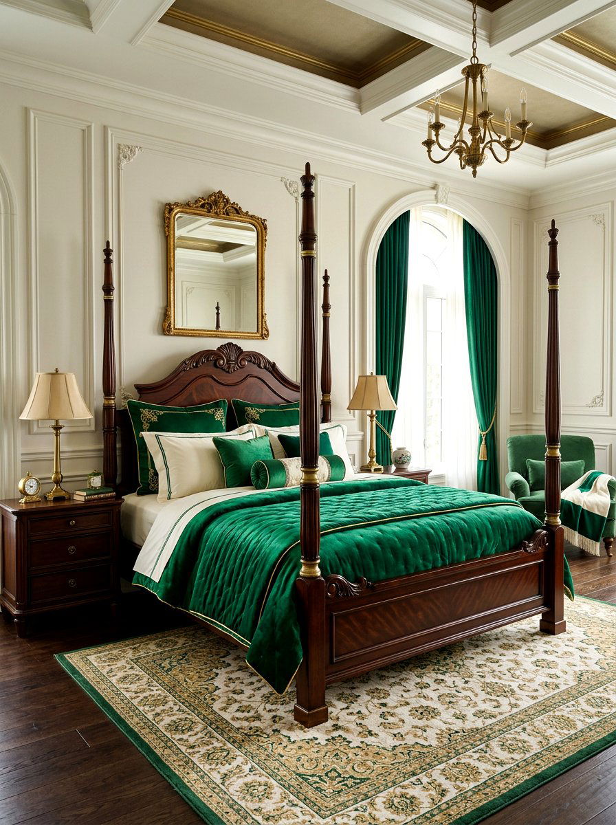 Emerald Green Bedscape - 30 designer bedscape ideas
