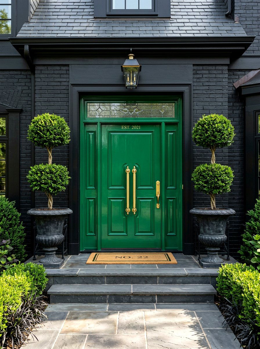 Emerald Green Front Door - 30 front door paint color ideas