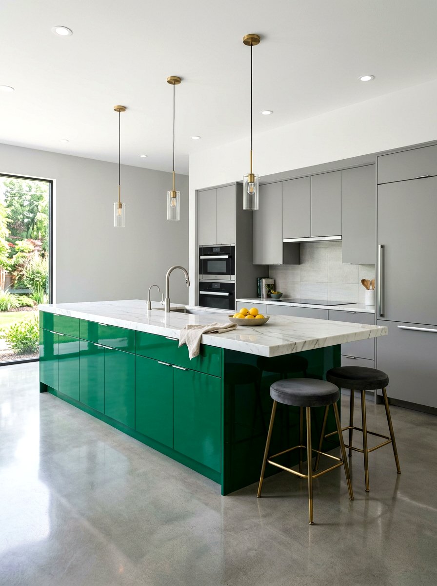 30 Dark Green Kitchen Island Ideas: Bold Style for Hosting