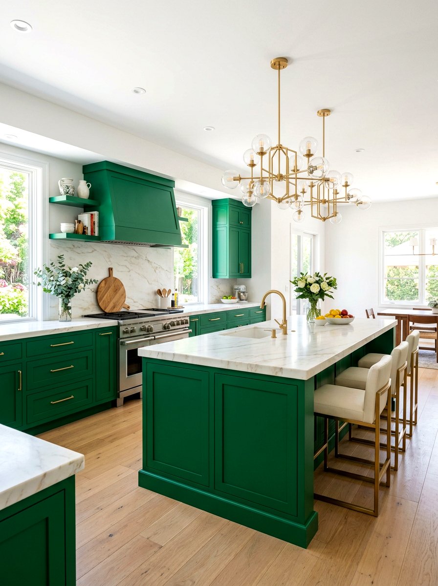 Emerald Green Kitchen - 30 green kitchen ideas