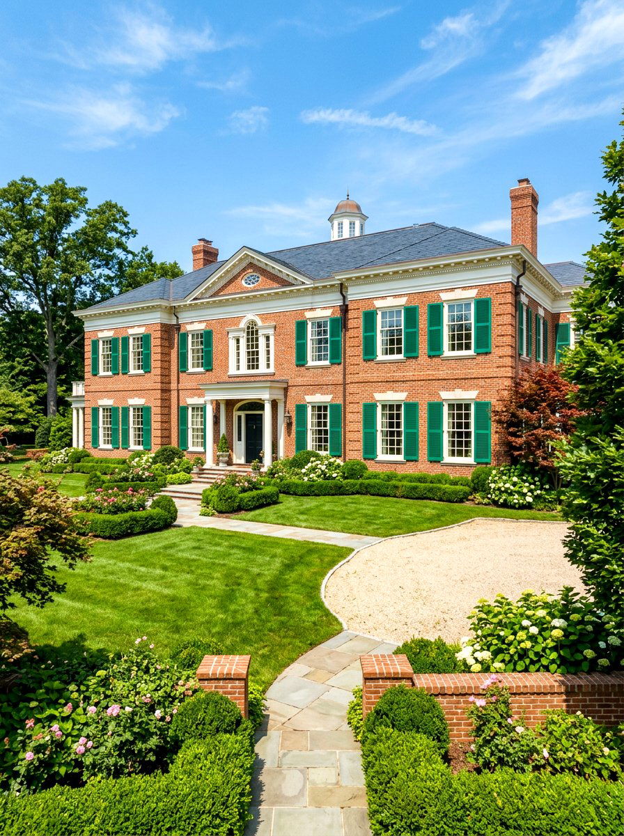 Emerald Green Shutters - 30 shutters color ideas