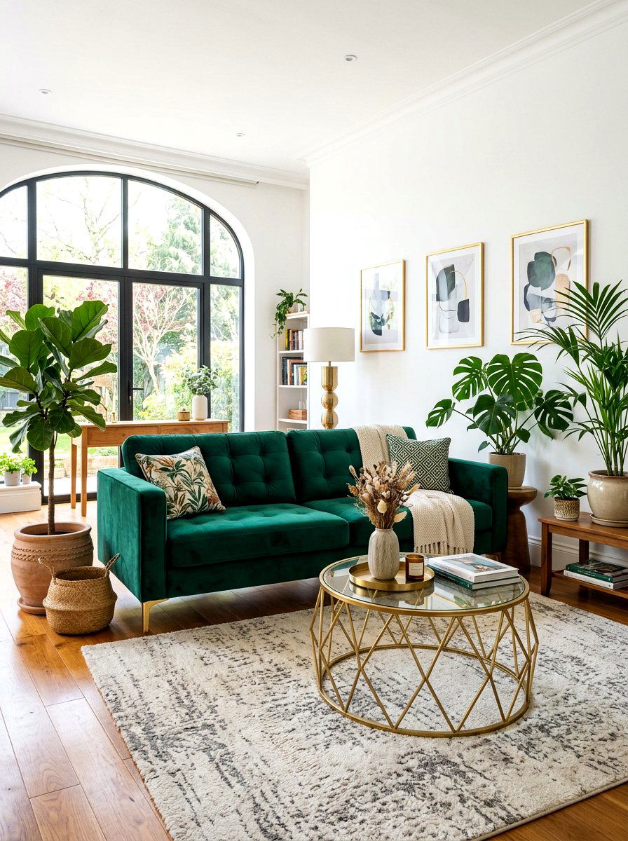 Emerald Green Velvet Sofa - 30 velvet sofa ideas