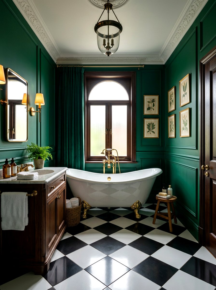 Emerald green bathroom - 30 neo deco bathroom ideas