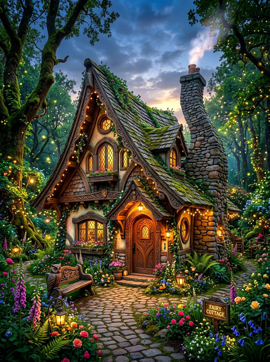 Enchanted Fairy Cottage - 30 storybook cottage exterior ideas