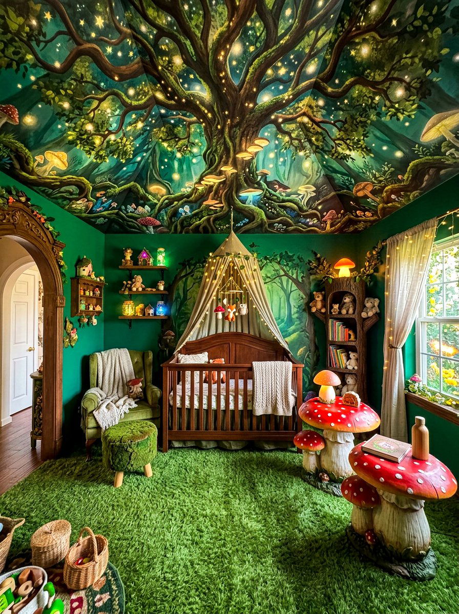 Enchanted Forest Mushroom Nursery - 30 mushroom nursery ideas