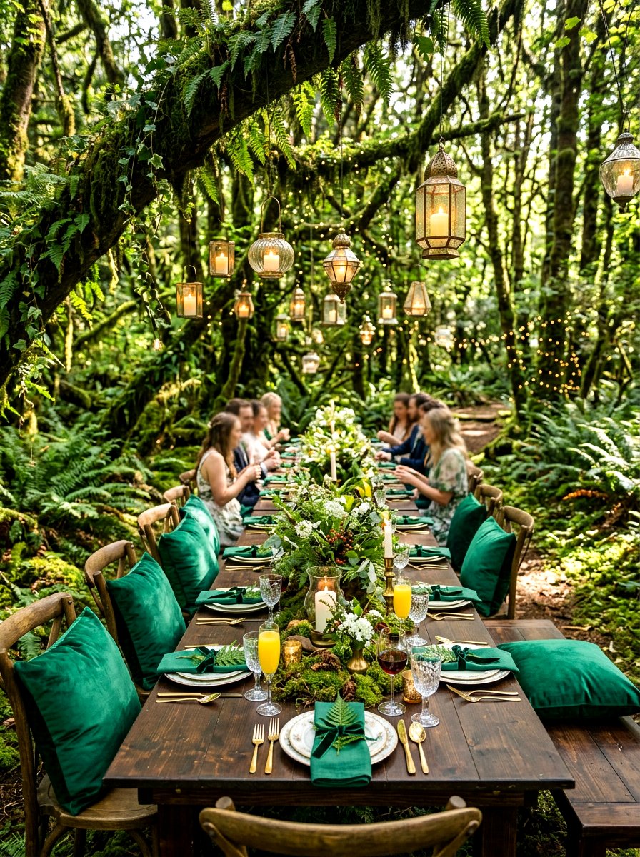 Enchanted Forest Setup - 30 backyard bridal brunch ideas