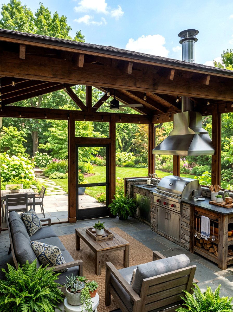 Enclosed BBQ Area - 30 bbq area ideas