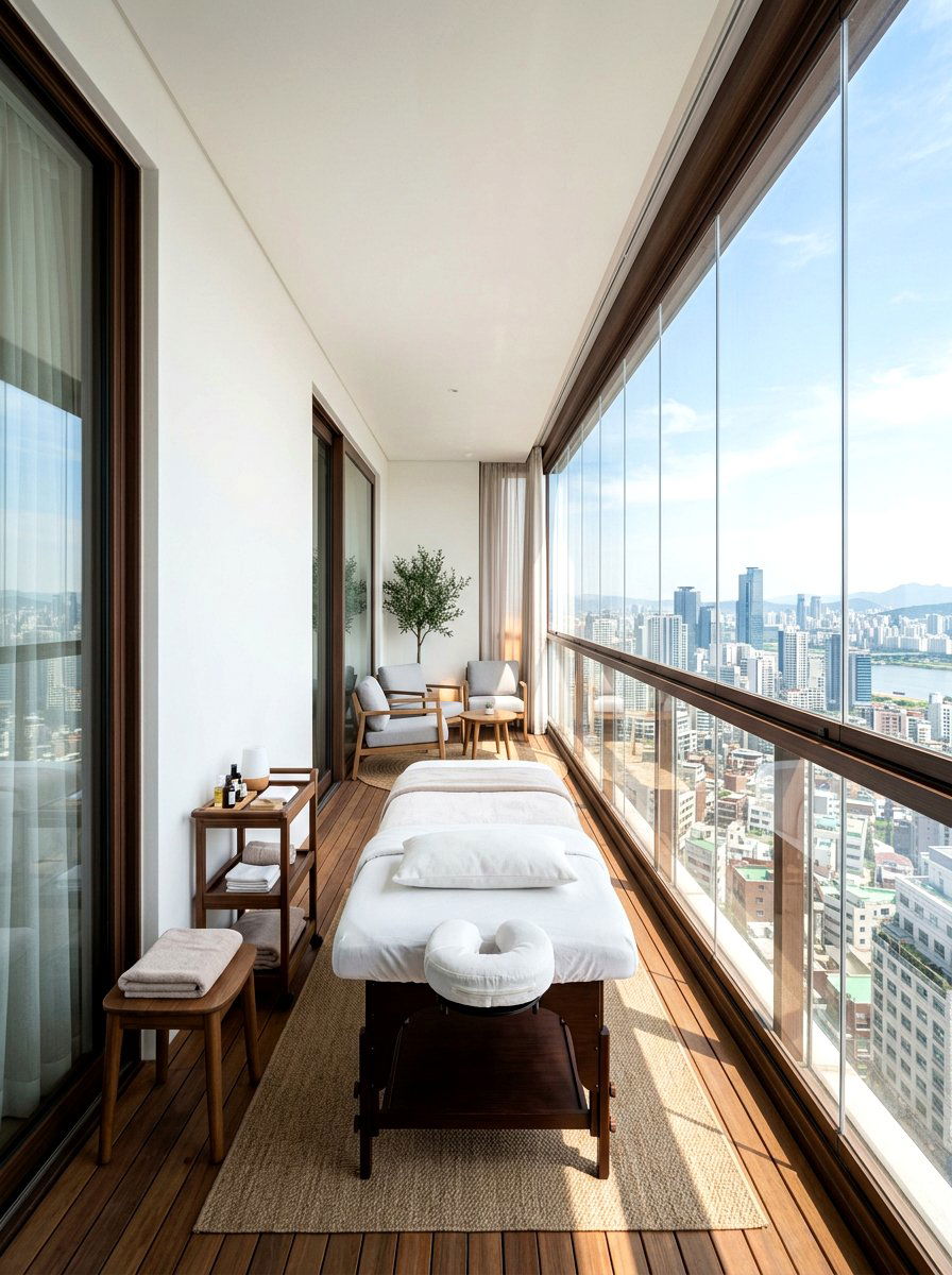 Enclosed Balcony Massage - 30 massage corner ideas