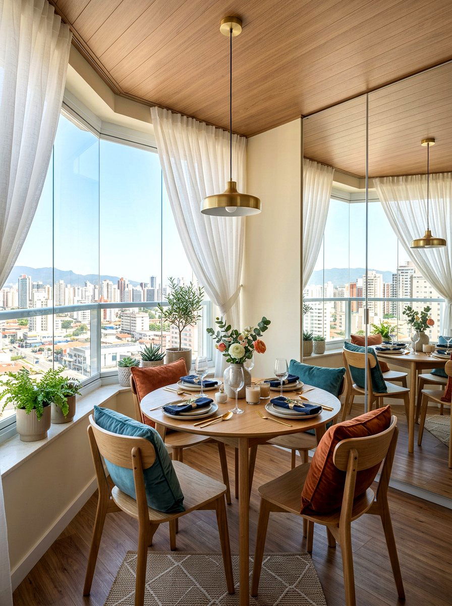 Enclosed Balcony - 30 terrace dining ideas
