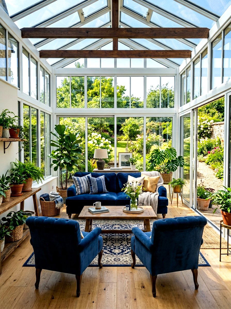 Enclosed Glass Porch Lounge - 30 porch lounge ideas