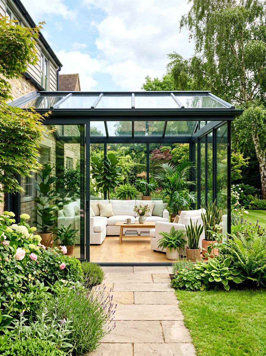 Enclosed Glass Sunroom - 30 all weather patio ideas