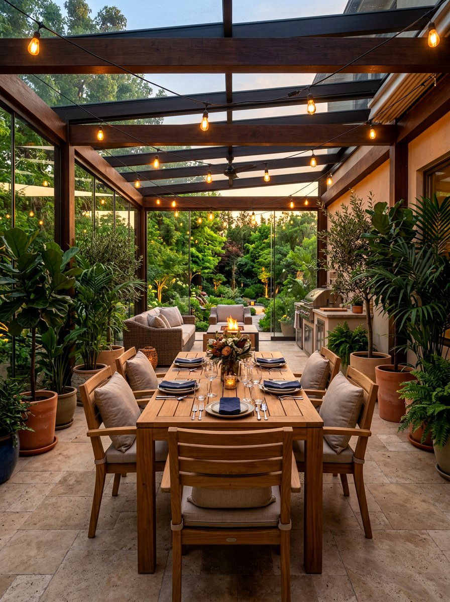 Enclosed Patio Dining Area - 30 enclosed patio garden ideas
