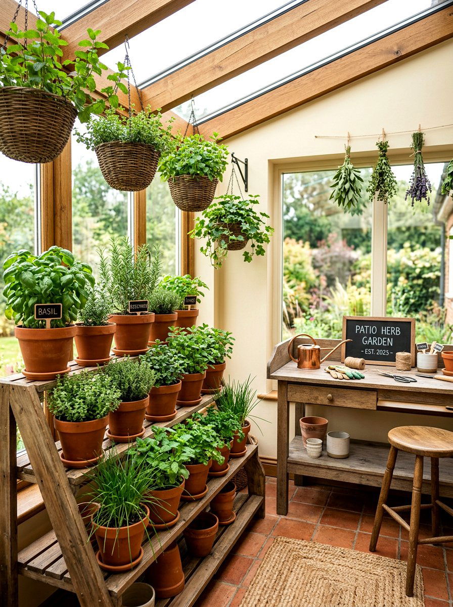 Enclosed Patio Herb Garden - 30 enclosed patio garden ideas