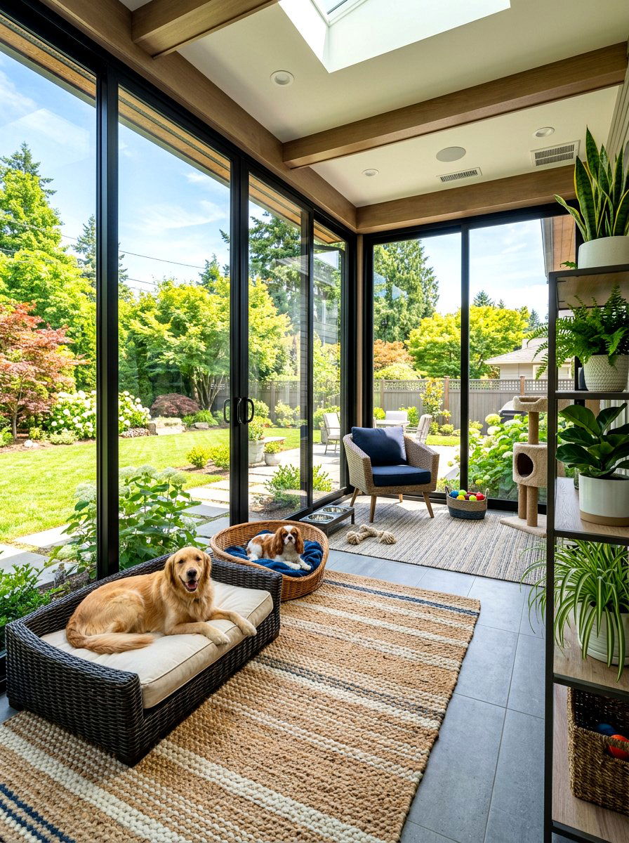 Enclosed Patio Pet Space - 30 viral pet room ideas